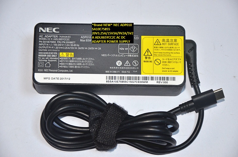 *Brand NEW* NEC ADP010 SA10E75855 20V3.25A/15V3A/9V2A/5V2A ADLX65YCC2C AC DC ADAPTER POWER SUPPLY